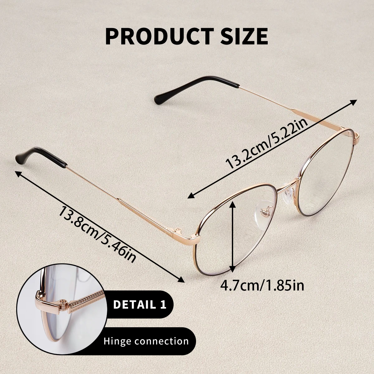 Occhiali da lettura multifocali progressivi, montatura rotonda retrò, cerniera in metallo, stesso stile per uomini e donne.