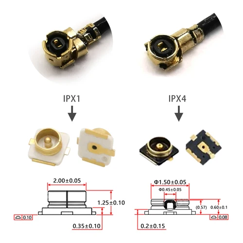 Imagen 2 del producto Línea de prueba coaxial IPX/SMA-JJ inalámbrica RF IPX4 a SMA macho línea de modificación de enrutador 0,81/RG1.13/RG178 de alta calidad