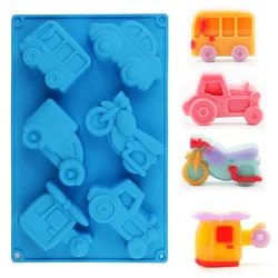 Useful Car Silicone Mold for Baking 3D Auto Soap Candle Mould Ice Cube Tray Kids Birthday Party Cake Decorating Tools Cupcake