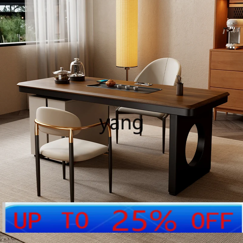 

LTT light luxury solid wood tea table chair simple tea table office leisure kung fu tea table