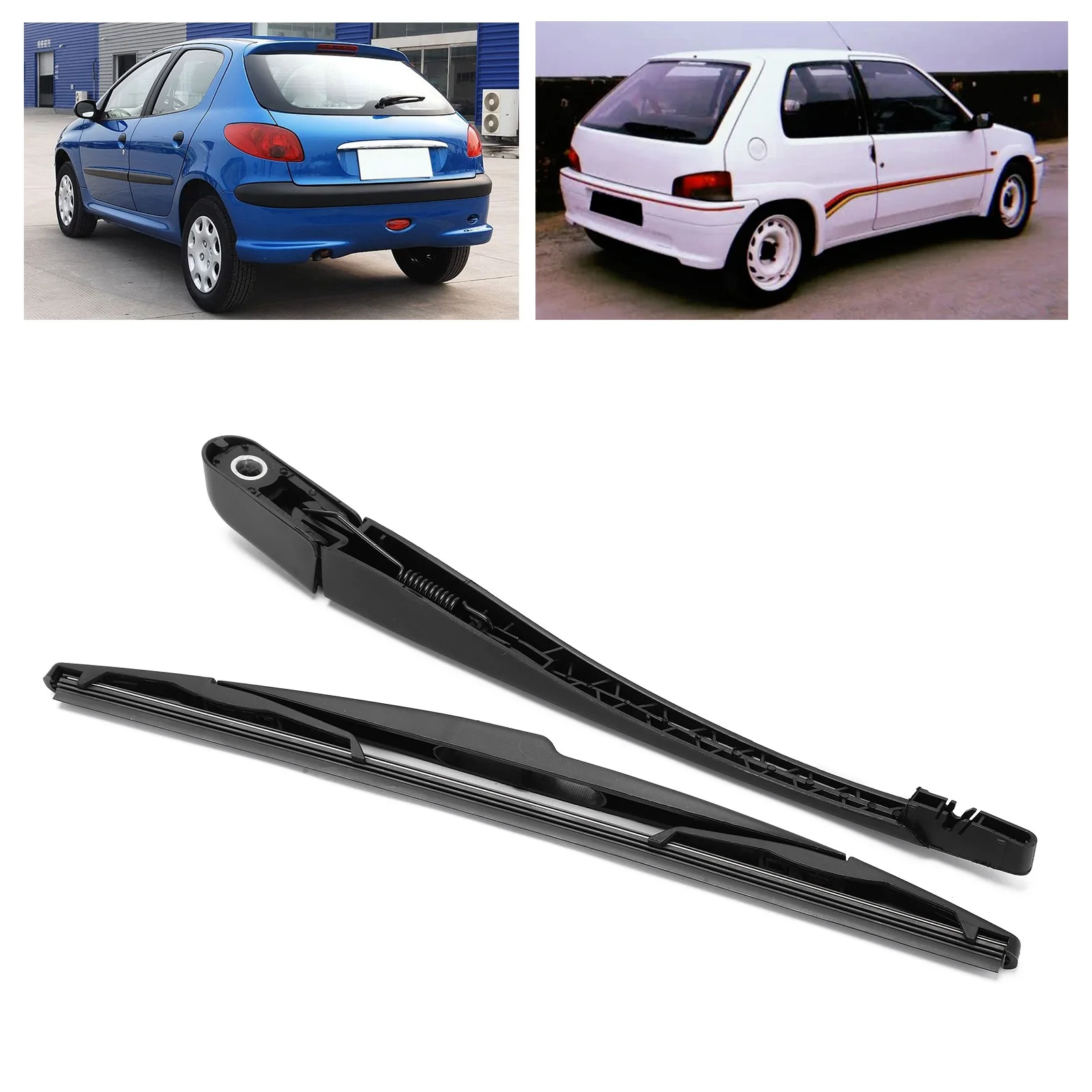 Car Rear Windshield Wiper Arm Blade Set 6429R2 Replacement for Peugeot 106/206/206+