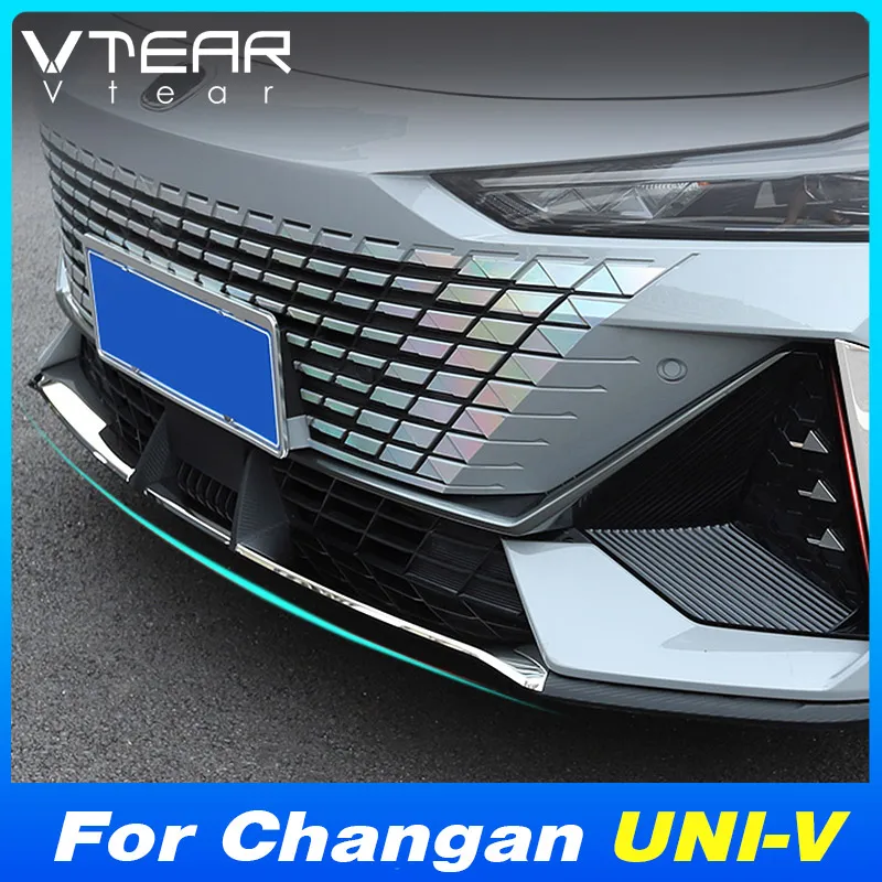 Vtear Car Front Bumper Cover Car-Styling Parts Lip Protect Exterior Decoration Accessories Products For Changan Uni-V 2023 2024