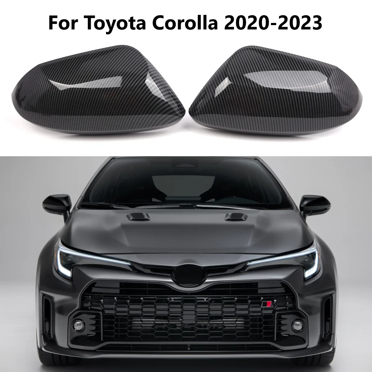 

87915-52251 87910-02926 пара глянцевых черных автомобильных зеркал заднего вида, крышка для COROLLA HYBRID LE 2020-2023, защита зеркала заднего вида