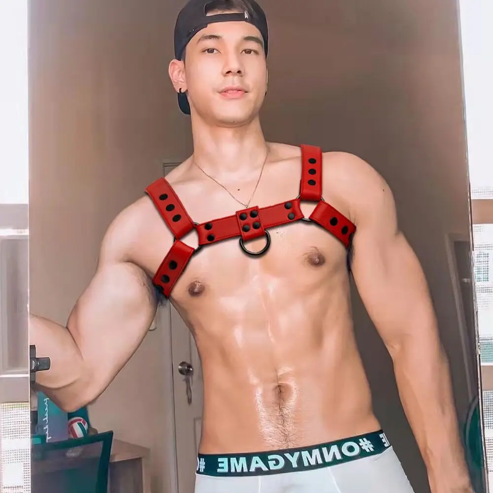 Arnês masculino gay sexy arnês de couro genuíno bdsm bondage brinquedos sexuais para casais corpo lingerie fetiche acessórios eróticos