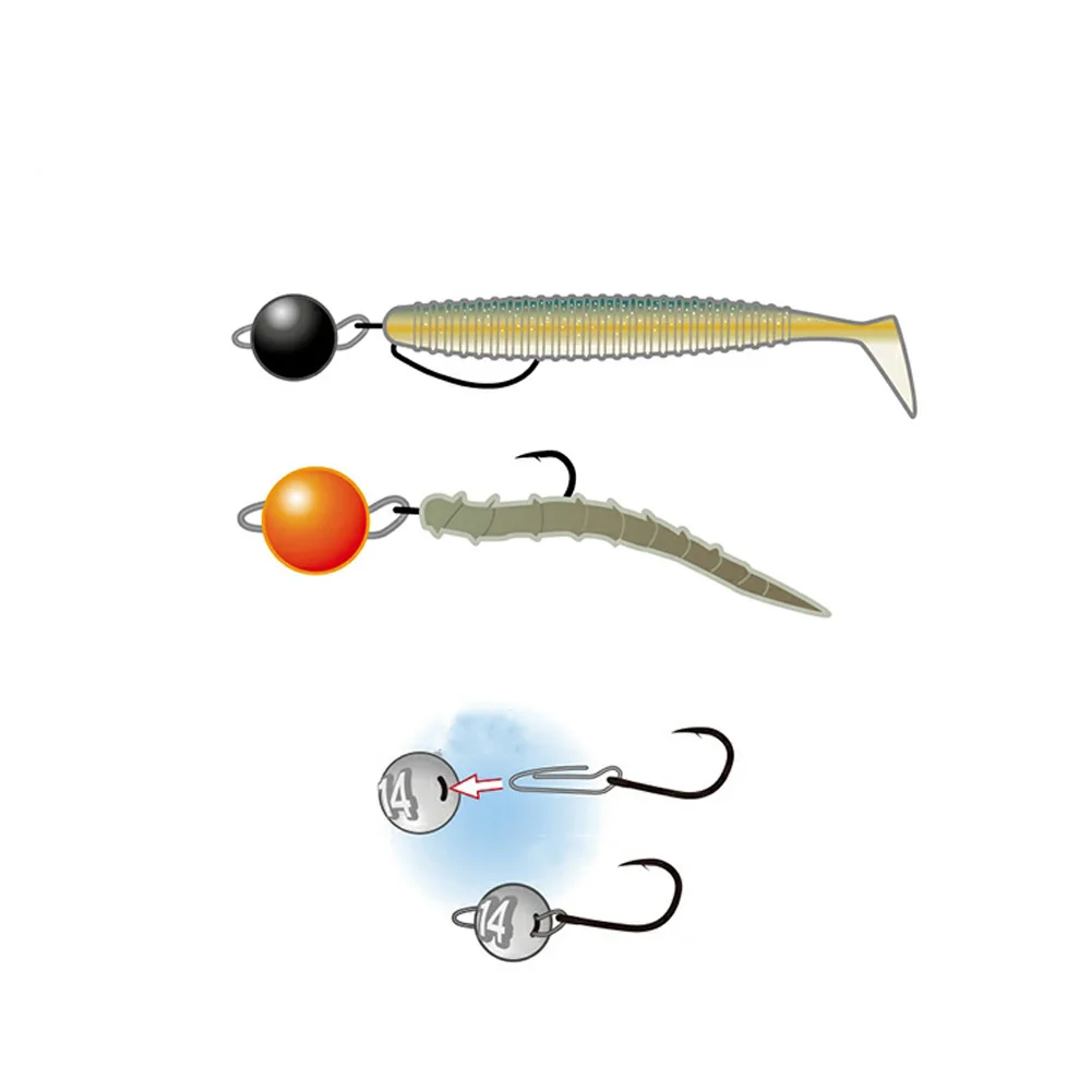 B&U Weight Sinker Jig Head Bullet Weights, Soft Lure Group Hook Verergerte Cheburashka Swing Bullets – Detail 7