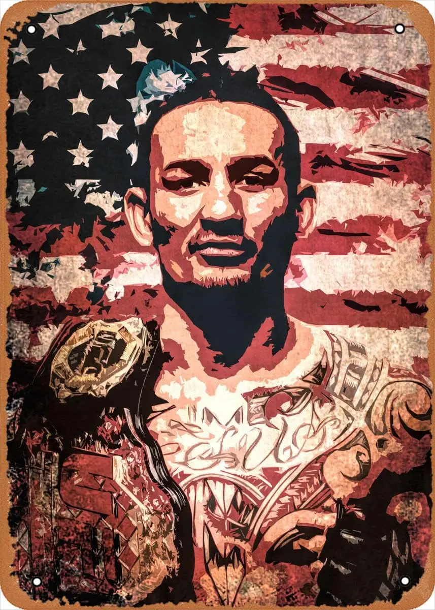 Sport Max Holloway Poster 8x12 Inch Retro Vintage Metal Sign Home Man Cave Art