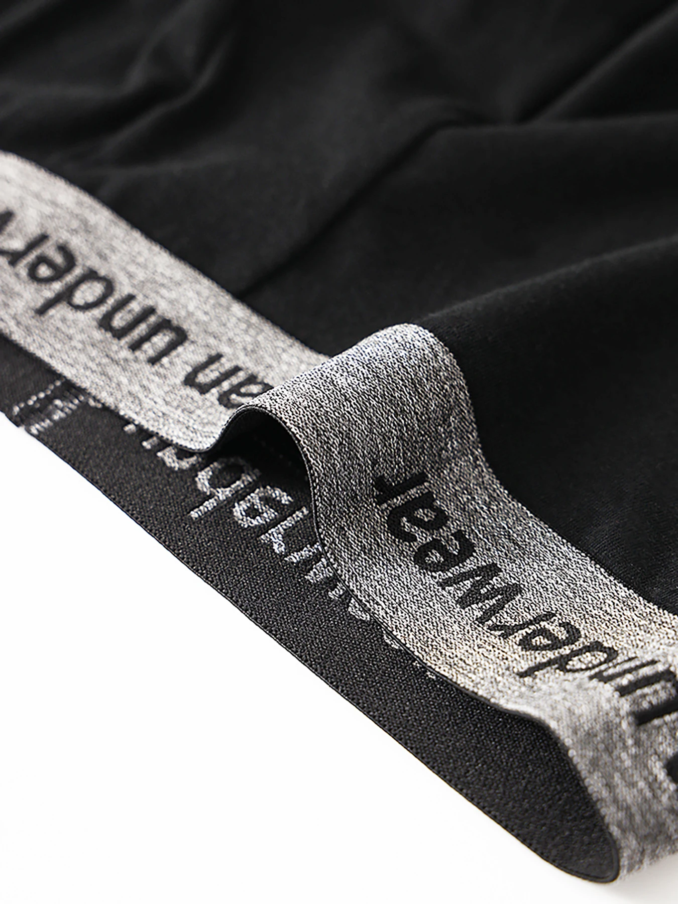 سراويل داخلية بوكسر قطنية مكونة من 4 قطع للرجال - حزام خصر بشعار "ملابس داخلية للرجال"، مجموعة ملابس داخلية باللون الأبيض والأخضر المريمية والأزرق والأسود #4