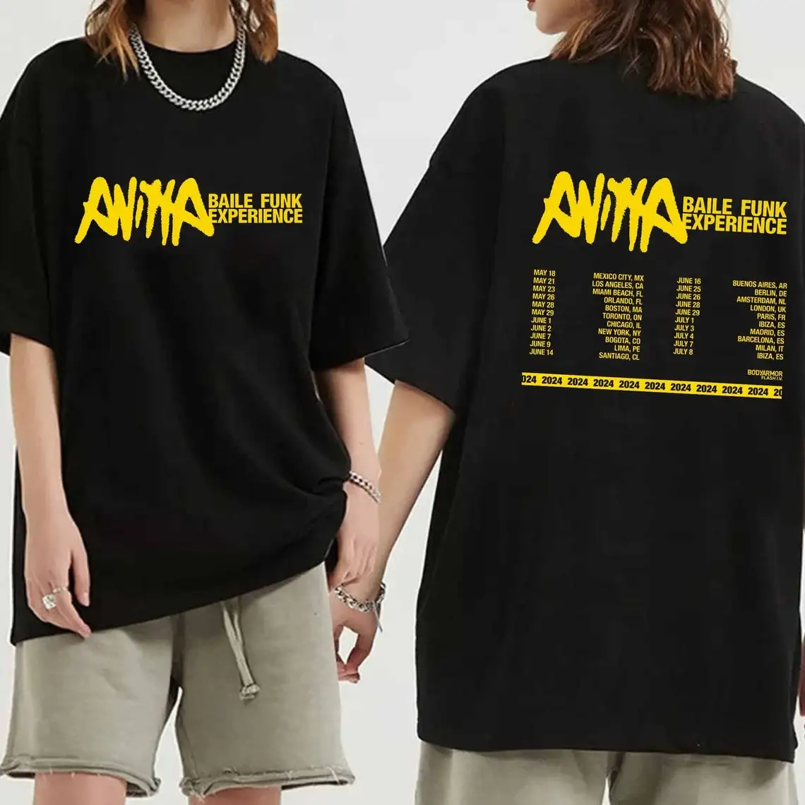 Anitta Baile Funk Experience Tour 2024 Shirt Anitta Fan Shirt Anitta 2024 Concert Shirt Baile Funk Experience 2024 Concert Shirt