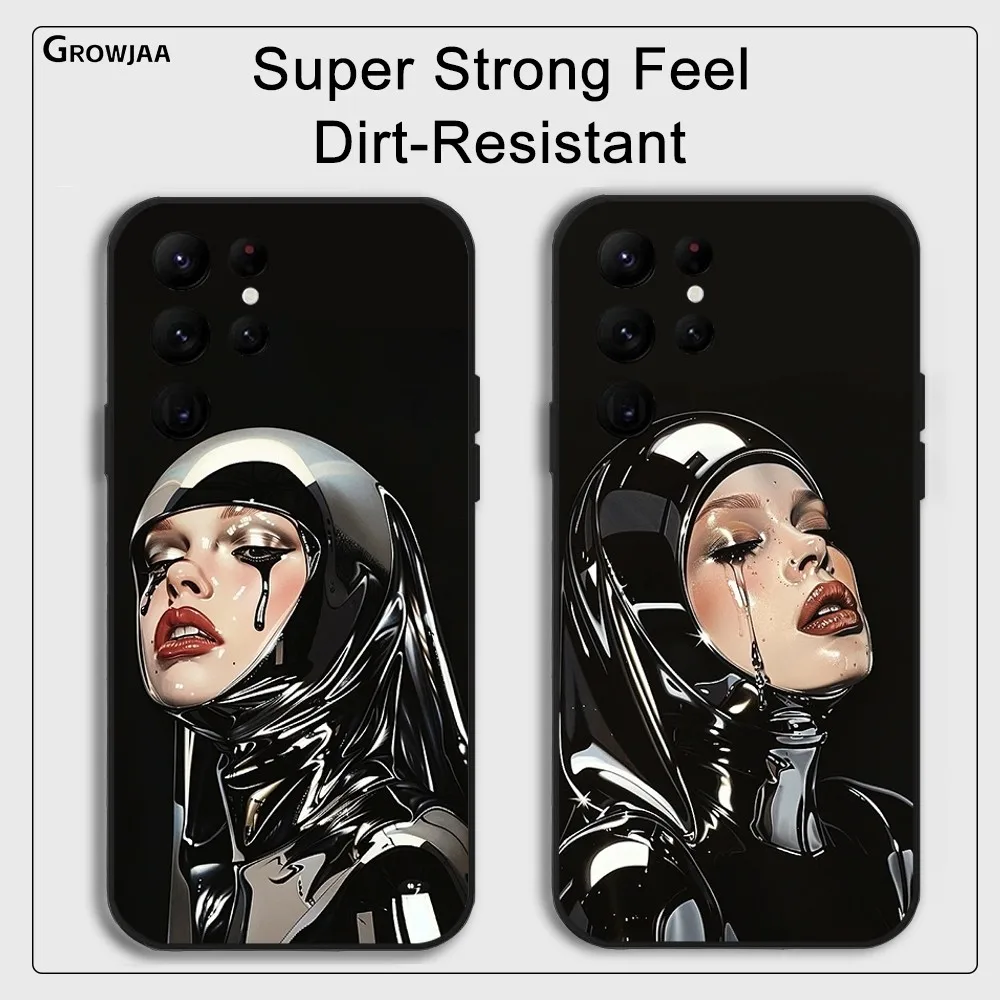 

Heavy Metal Phone Case for Samsung Galaxy S24 Ultra S22 S23 Ultra S21 S20 5G Protective Silica Gel