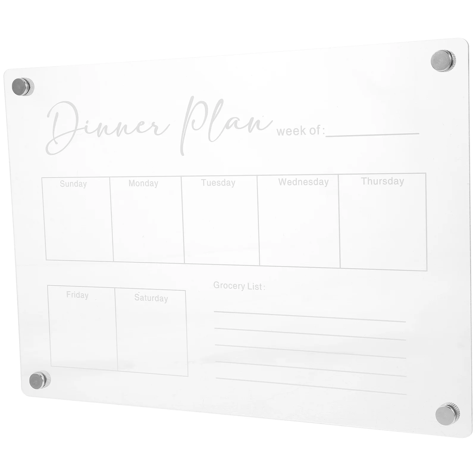 Erasable Notepad Acrylic Board Refrigerator Boards Dry Erase Kitchen Supplies Magnetic Reminder Memo for Fridge Refrigerators