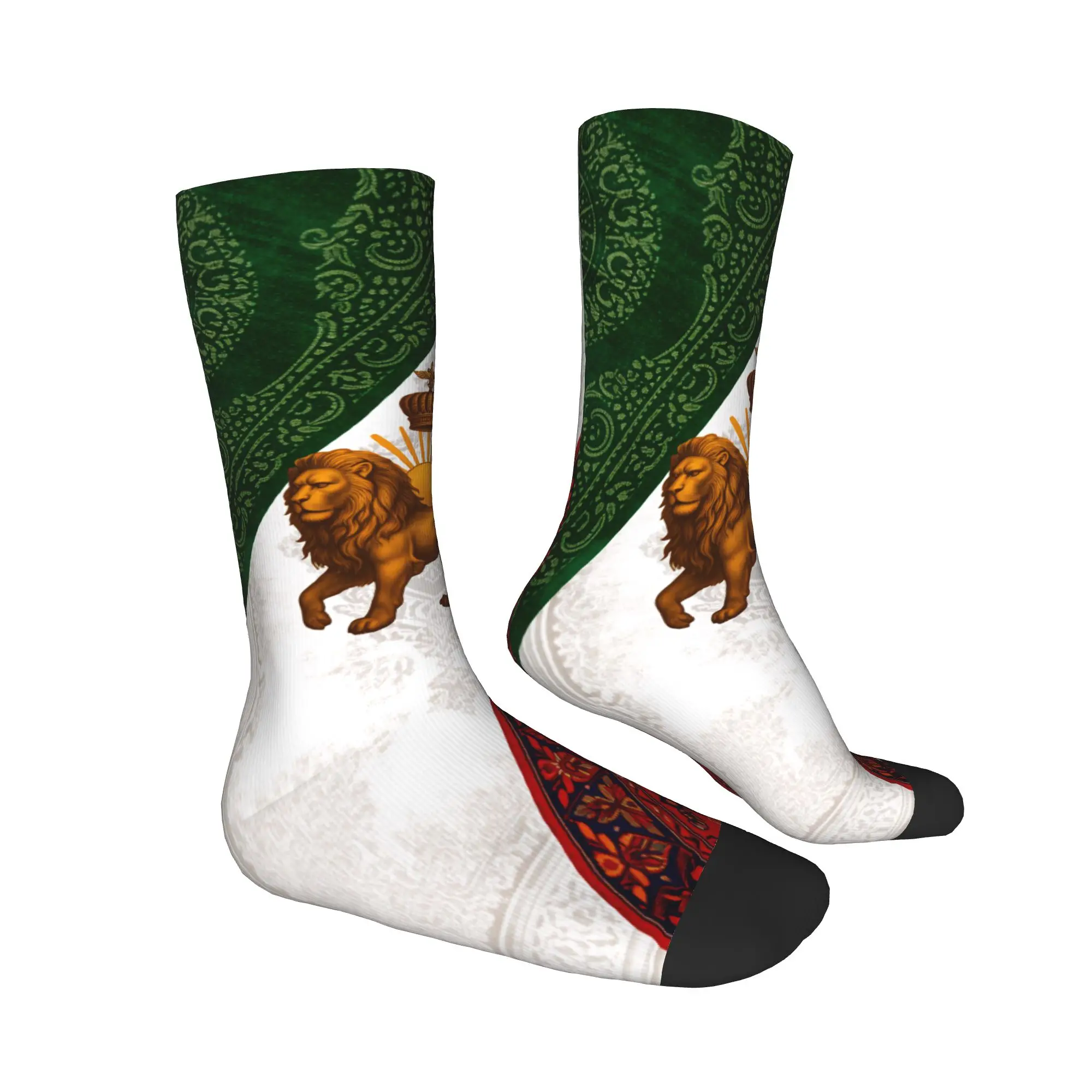 

Носки для взрослых мужчин с флагом Ирана, иранские носки, противоскользящие мягкие носки, осенние носки с забавным дизайном, носки для бега