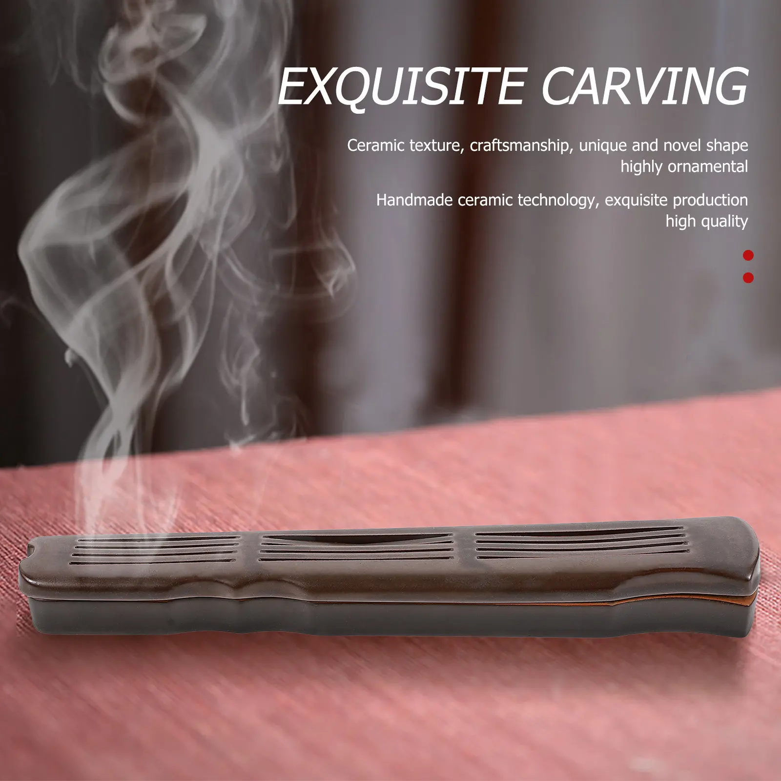 1Pcs Ceramic Incense Holder Multi-Functional Home Decoration Incense Censer for Living Room Office Meditation Yoga Room
