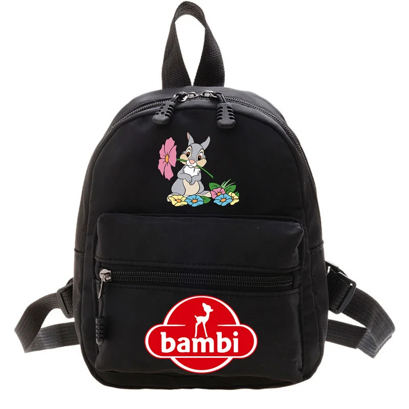 Bambi Mini Lovely Women's Backpack 2024 New Fashion Cartoon Backpack Ins Style Kawaii Bag Women's Convenient Simple Backpacks