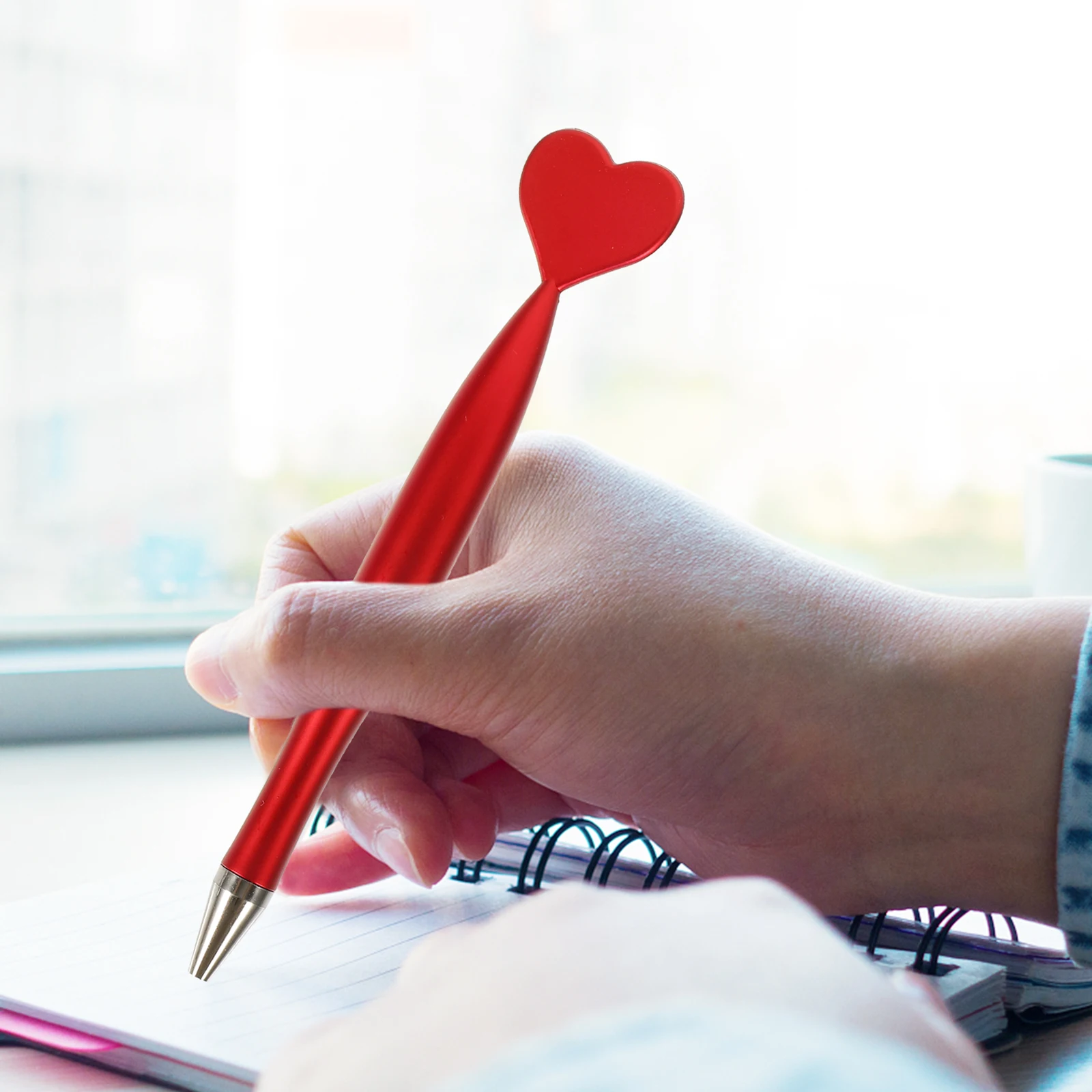 

48Pcs Colorful Valentine Theme Heart Ballpoint Pen Comfortable Handle Multi-Function Writing Pen Gift Home Supplies