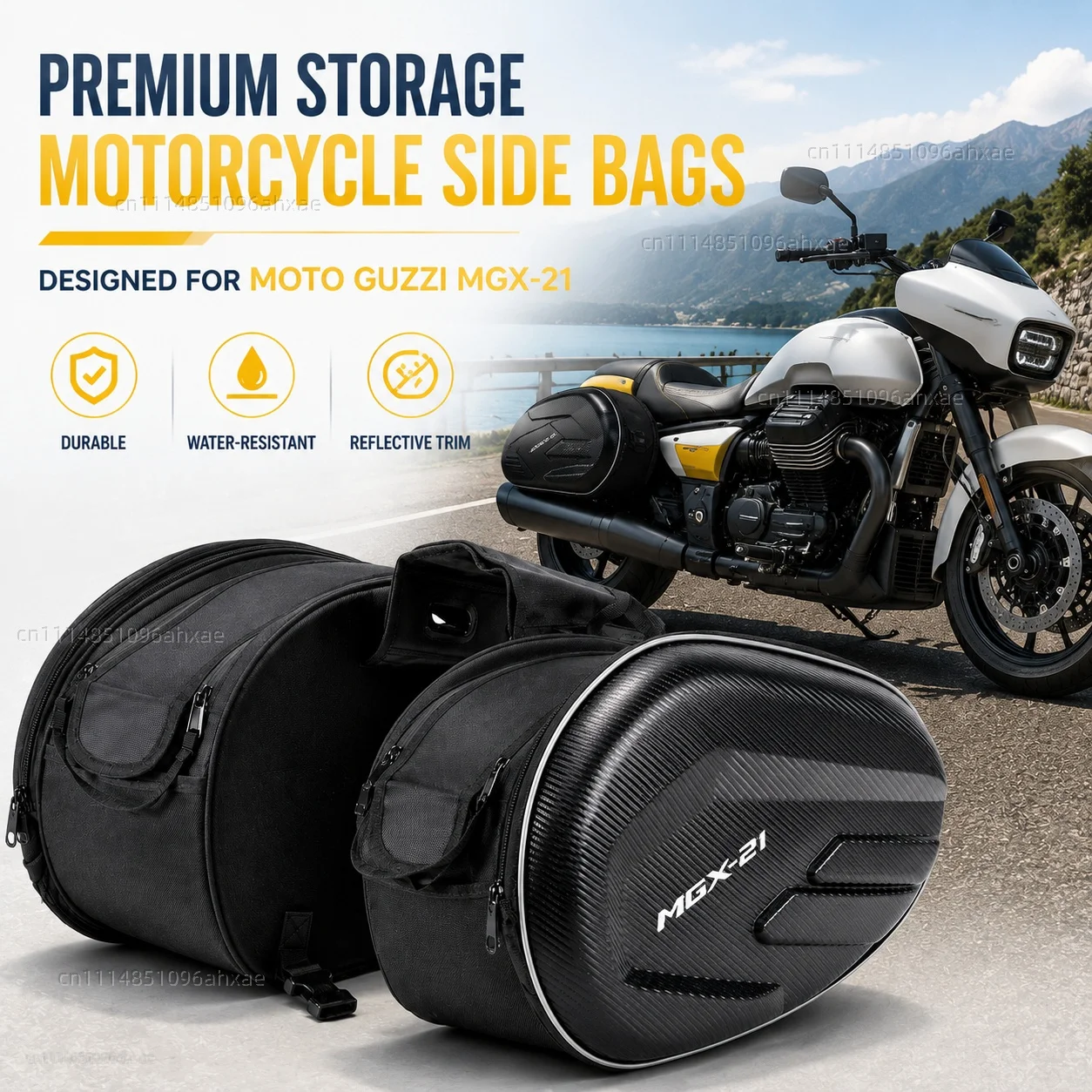 For Moto Guzzi MGX-21 2016-2020 Bagger 2PCS Motorcycle Pannier Bags Luggage Saddle Bags Side Storage Fork Travel Pouch Box