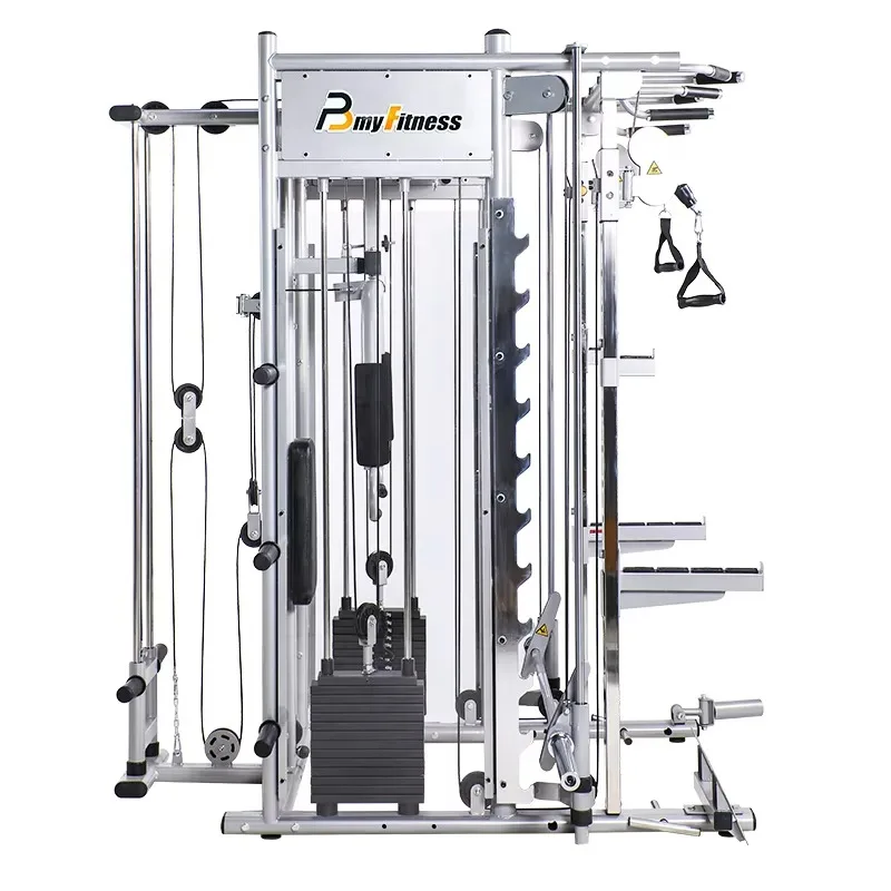 YTYIN Bodybuilding Gym Equipment Fitness Strength Training Steel Smith Machine Power Rack Squat Rack