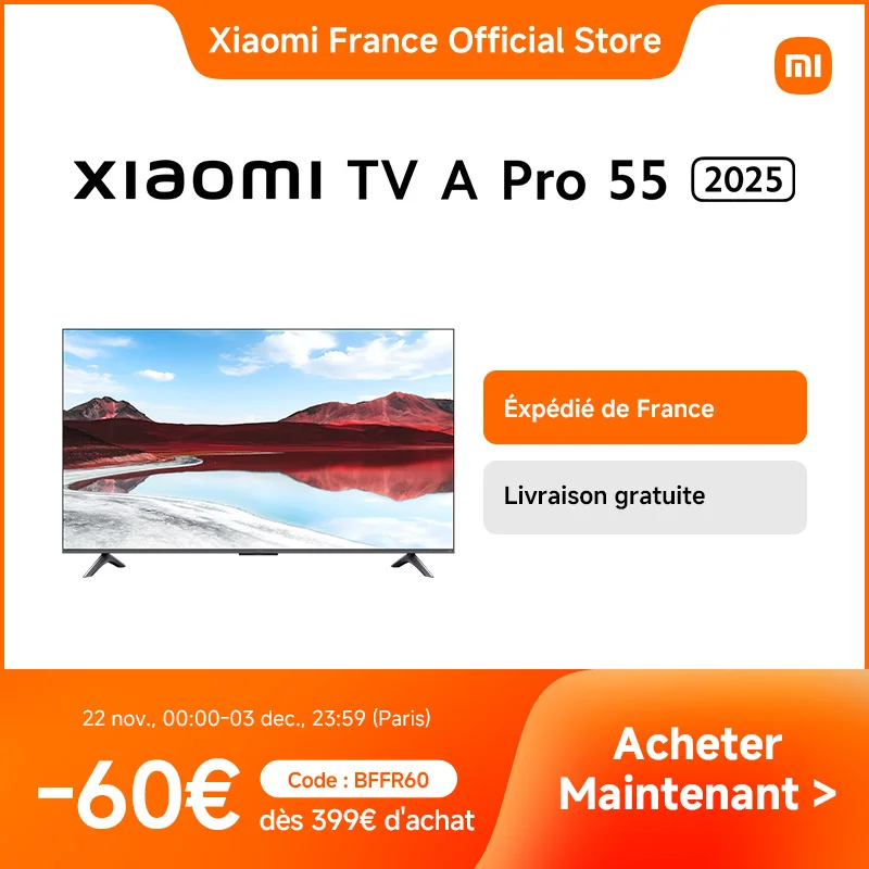 [Official] Xiaomi TV A Pro 55 2025 | Bright 4K QLED screen with precise colors, top-end metal finish with ultra-thin frame, immersive sound with Dolby Audio™