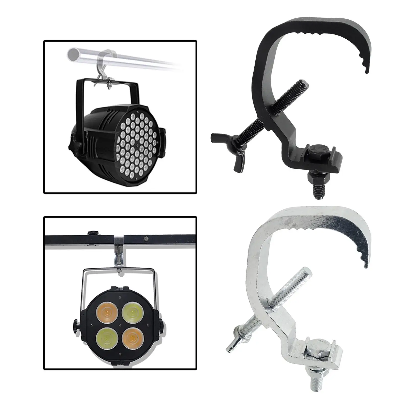 Stage Light Lights Hook Nonslip Adjustable Aluminum Alloy Stage Light Clamp for Theatre Events Pub Exhibition Effect Light