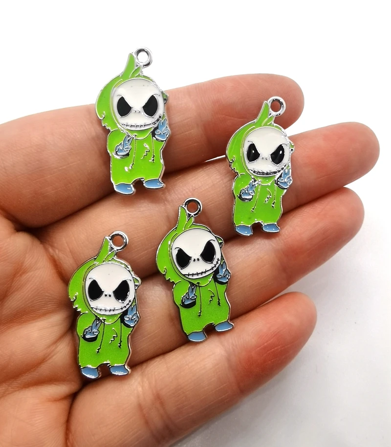 

Лот из мультфильма, 10 шт., металлические эмалированные серьги-подвески, сделай сам, брелок, ожерелье, кулон, браслет, ювелирные изделия, фурнитура ручной работы, подарок