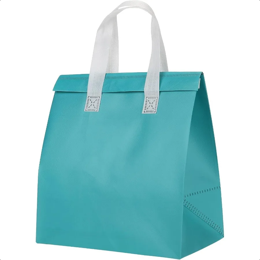 Bolsas aisladas para llevar, 35 Uds., bolsa térmica aislante, bolsas térmicas para comestibles, 9,4x5,9x10,2 pulgadas para entrega de alimentos fríos y calientes Bl
