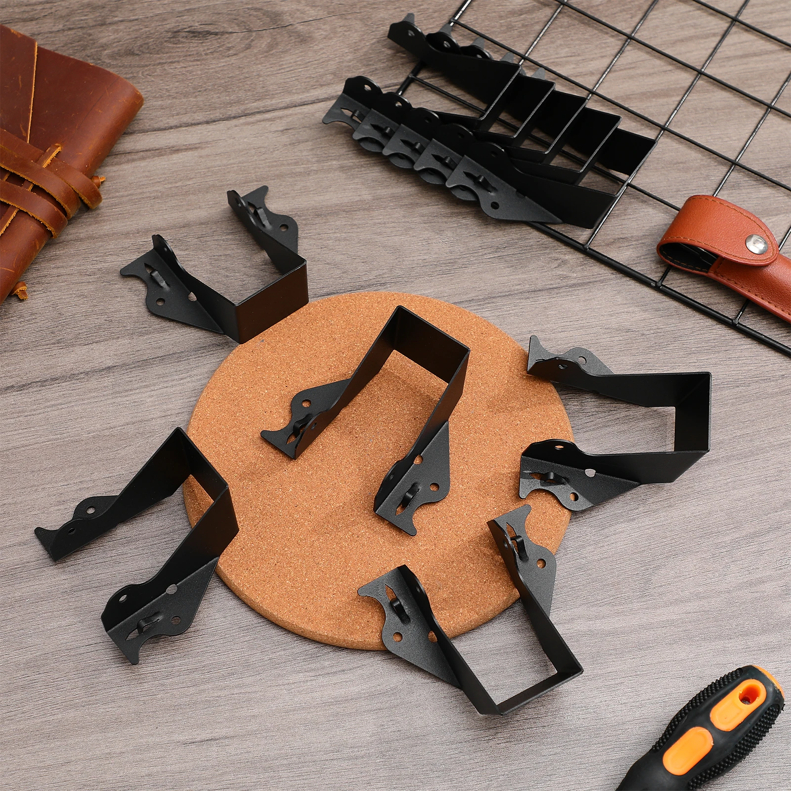 

10pcs Rafter Face Mount Beam Brackets Heavy Duty Joint Hangers Closet Space Optimization Bedroom Laundry Hotel Use Strong