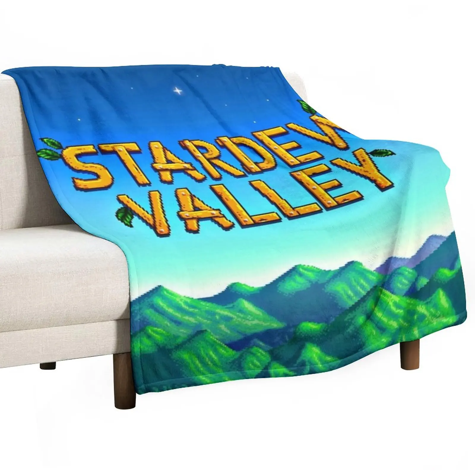 

Stardew valley title Throw Blanket Softest Blanket Heavy Blanket Soft Big Blanket