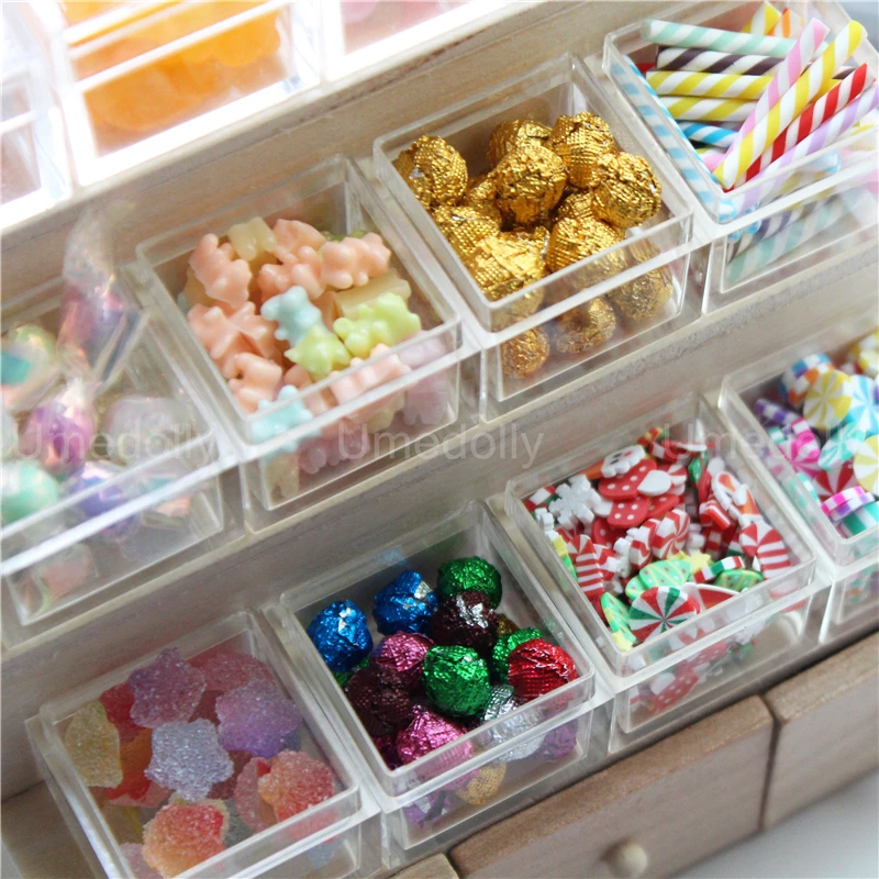 New 1:6 Scale Miniature Dollhouse Candy Mini Chocolate Pretend Play Food for BJD Doll Kitchen Toy Accessoriess