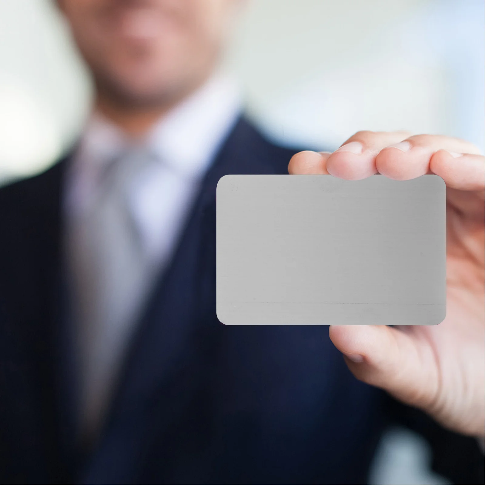 

10 шт., пустые визитные карточки из нержавеющей стали, гравировка «сделай сам», двухсторонняя матовая отделка, безопасный дизайн, универсальное использование, металлические заготовки для карт