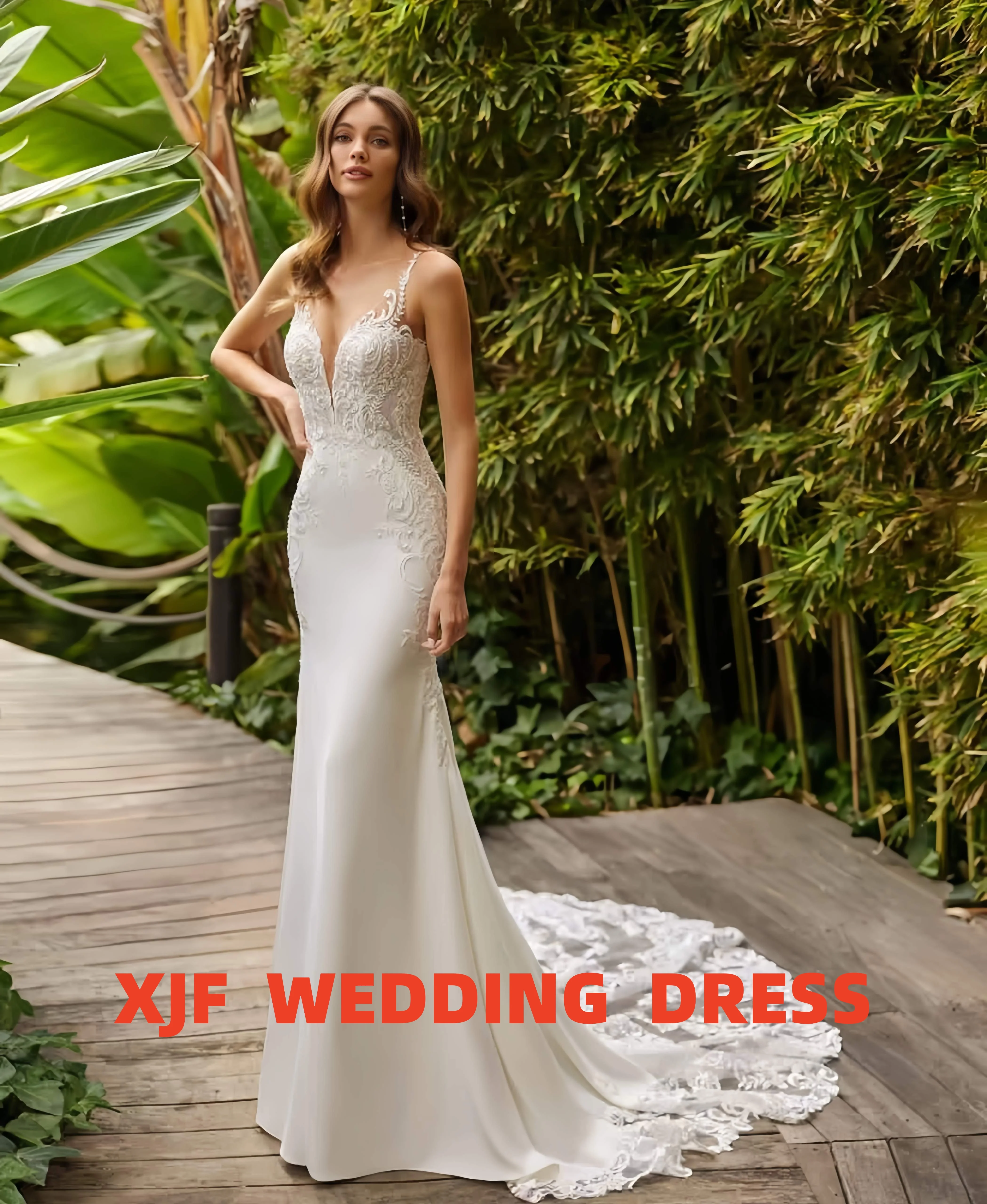 

Сексуальное свадебное платье по индивидуальному заказу с v-образным вырезом без рукавов, свадебное платье русалки robe de mariee, платья de novia