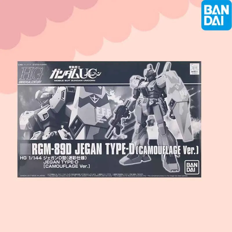 

Bandai High quality GUNDAM HG 1/144 RGM-89D JEGAN TYPE-D Anime Action Figure Assembly Model Toys Collectible Model
