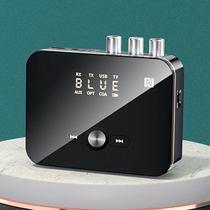 BNVN-M8 بلوتوث 5.0 RCA استقبال الصوت الارسال APTXLL 3.5 مللي متر AUX الموسيقى محول لاسلكي مع هيئة التصنيع العسكري NFC لمكبرات صوت تلفزيون السيارة