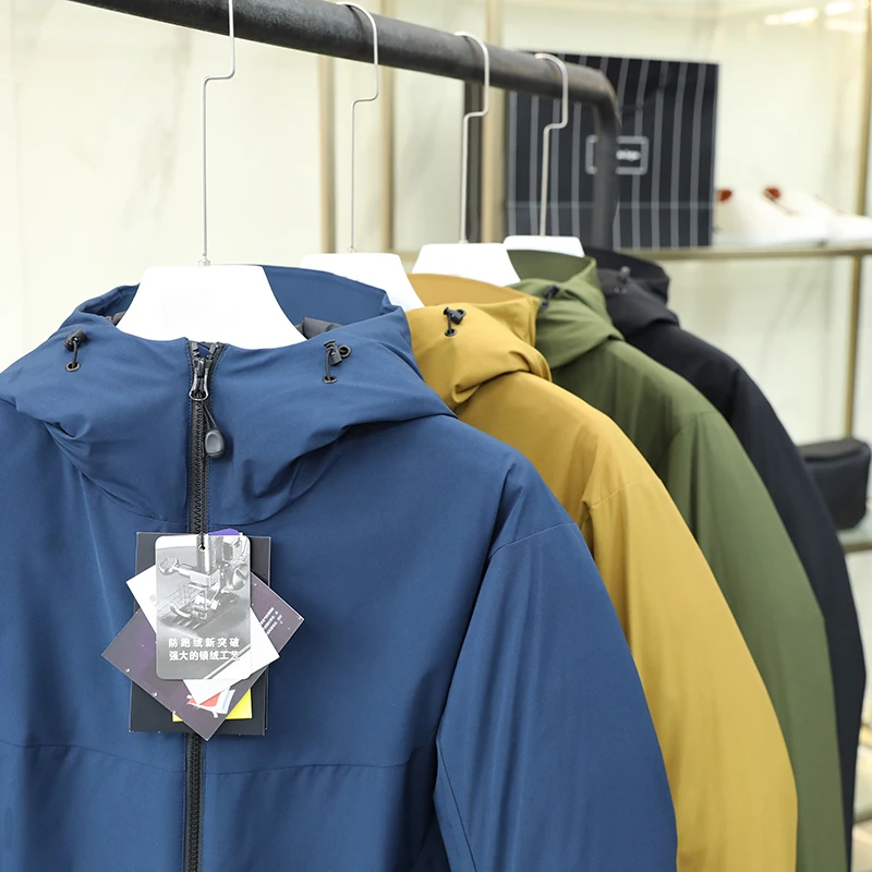 

Мужская уличная куртка премиум-класса с капюшоном, пуховая, с технологией Black Tech Heat Reflection, водонепроницаемая, теплая, осенне-зимняя, модная, городская