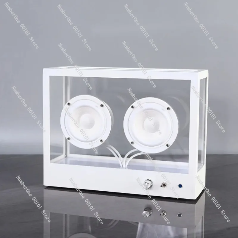 Transparent subwoofer - minimalist retro Bluetooth speaker, used for living room desktop decoration - stylish and beautiful