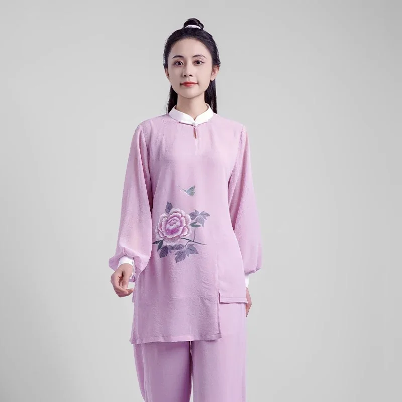 

Women's Elegant Martial Arts Clothes Tai Chi Uniform Kung Fu Performance and Competition Costume Traditional Chinese Style