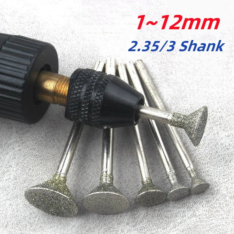 

2.35/3mm Shank Grinding Head Bit Grinding Accessories Jade Carving Tools Burr Engraving Bit For Rotary Tools
