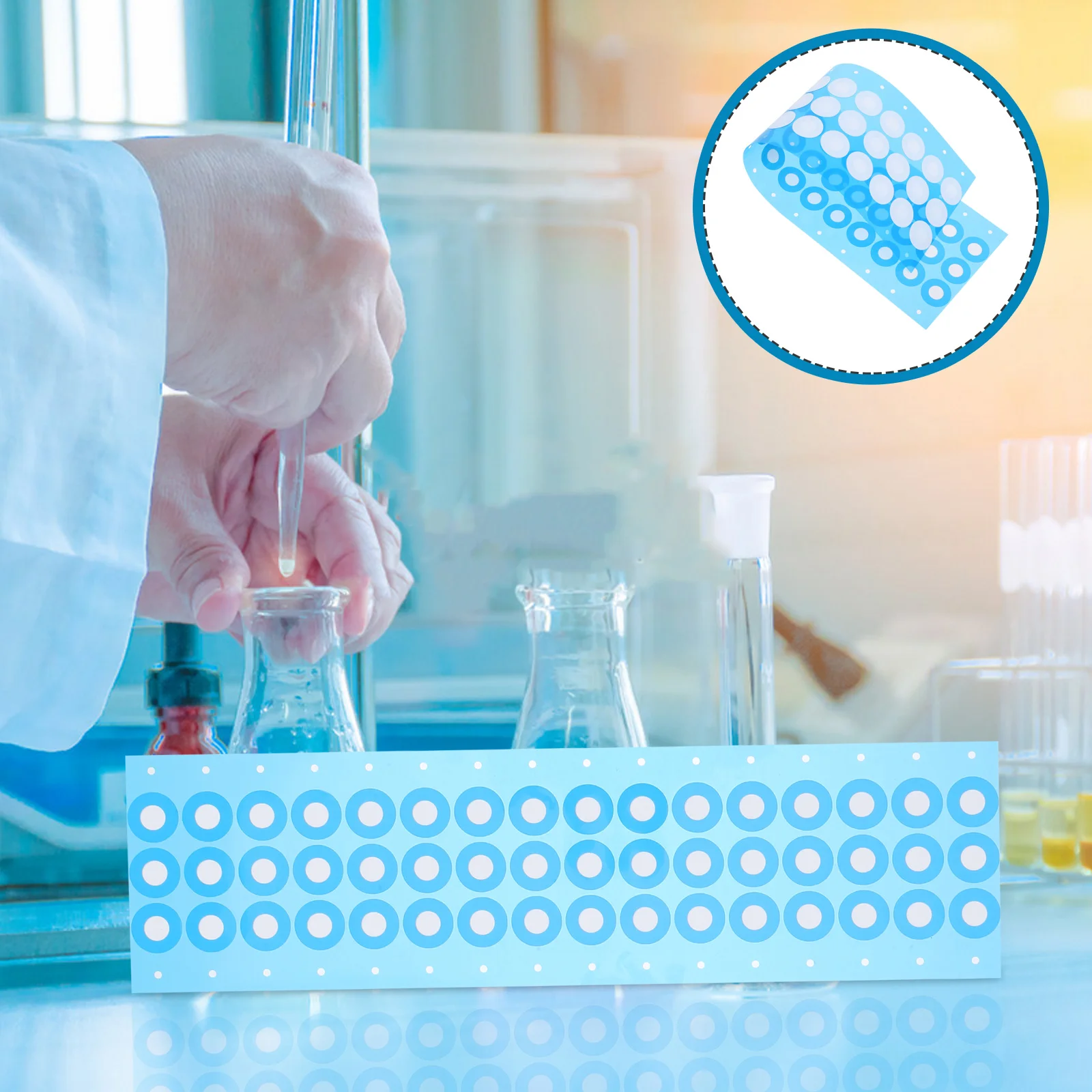 

48 Pcs Stickers Tissue Culture Bottle Cap Filter Paper Mushroom Cultivation Sealing Mouth White Synthetic