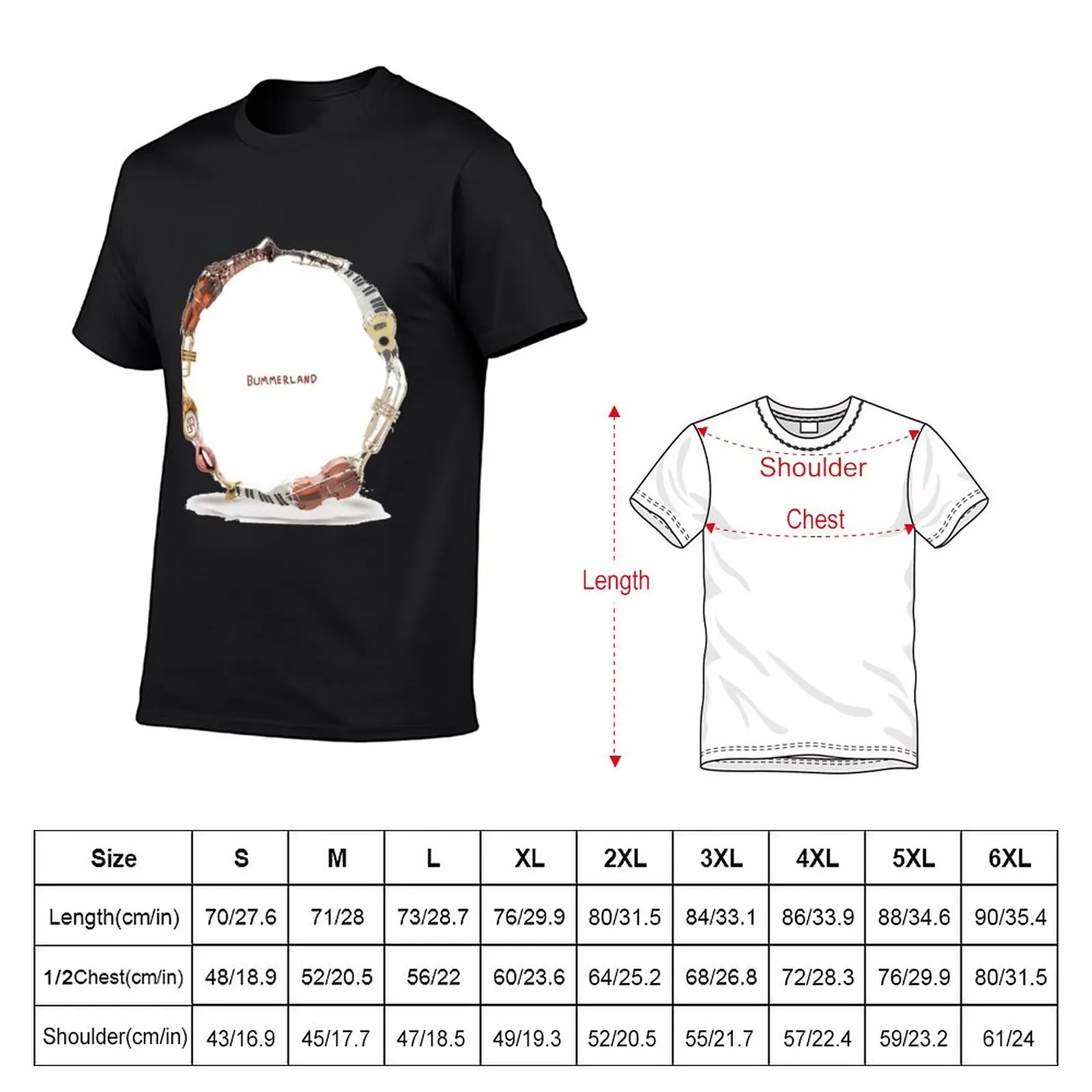 New Bummerland AJR T-Shirt Short t-shirt Short sleeve mens funny t shirts