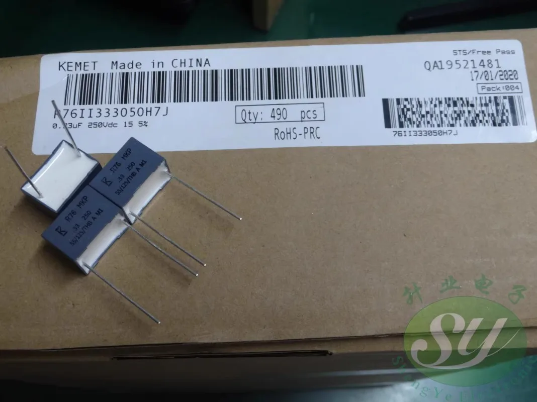

10PCS R76 0.33uf/250V 330nf u33 334 New film capacitance thickness 12.8MM