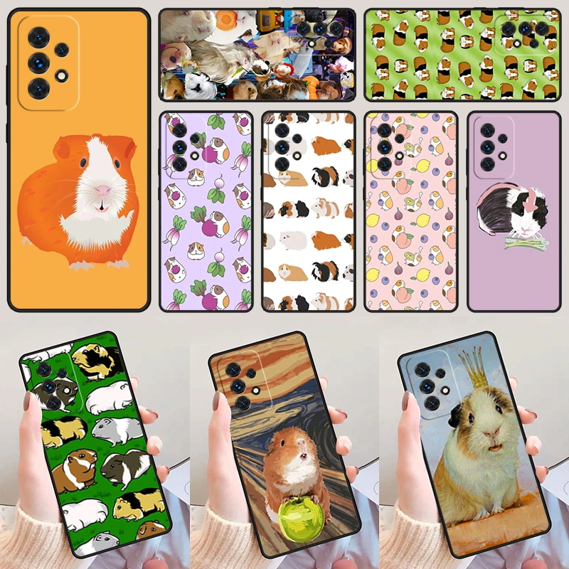 

Симпатичная мультяшная морская свинка для Samsung Galaxy A52 A72 A73 A20e A21S A50 A70 A11 A12 A42 A31 A40 A51 A71 A32 A80, чехол для телефона