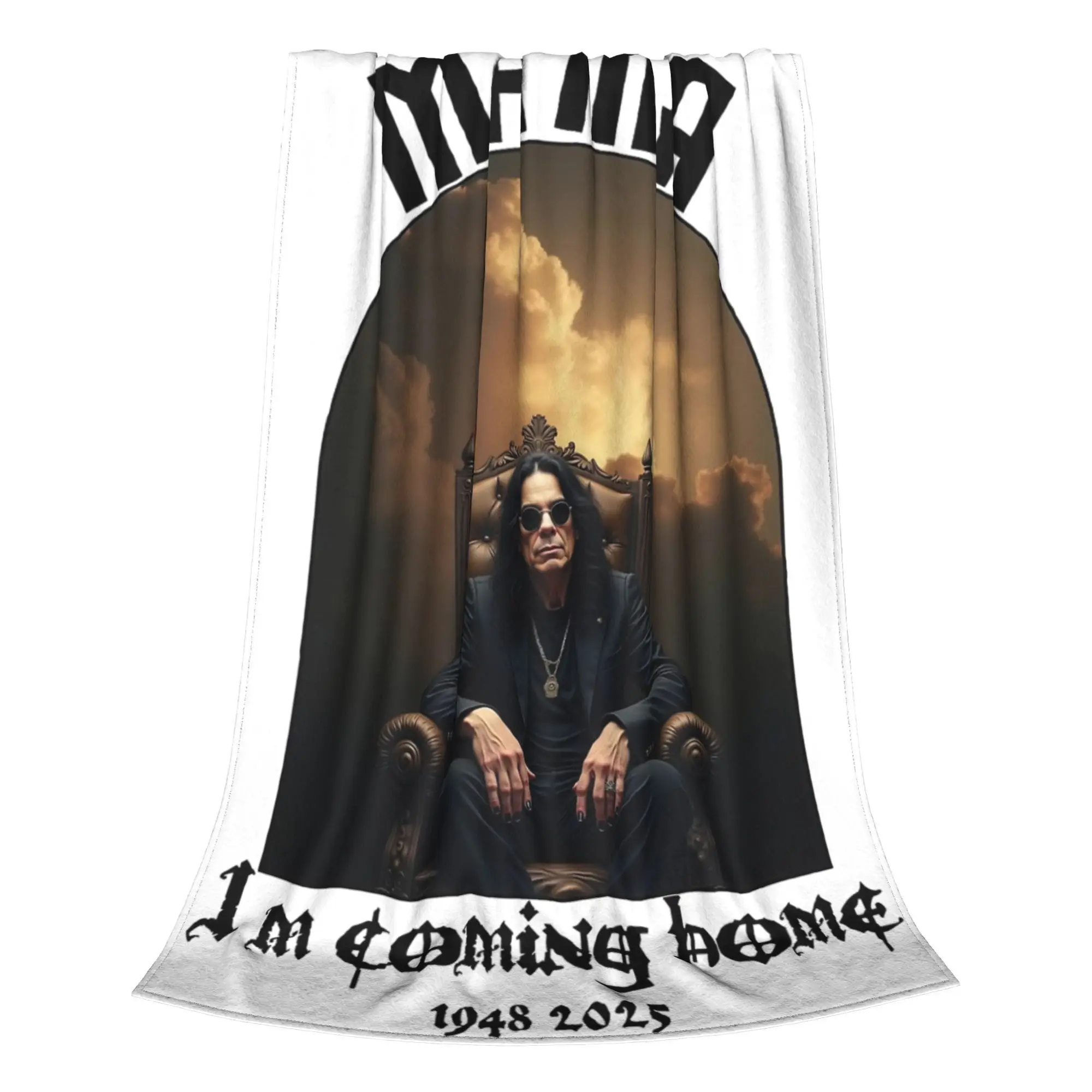 لينة ماما أنا قادم إلى المنزل RIP Ozzy Osbourne رمي بطانية قسط الفانيلا الصوف خفيفة الوزن بطانية سرير غامض بطانيات قطيفة