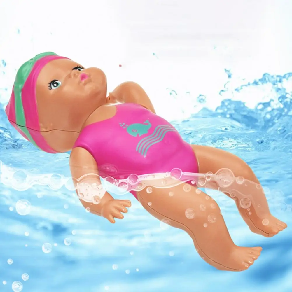 لعبة أطفال مائية على شكل عقارب الساعة، لعبة دمية سباحة لحوض الاستحمام، مقاومة للماء، لعبة سباحة للأطفال، لعب مائي للأطفال