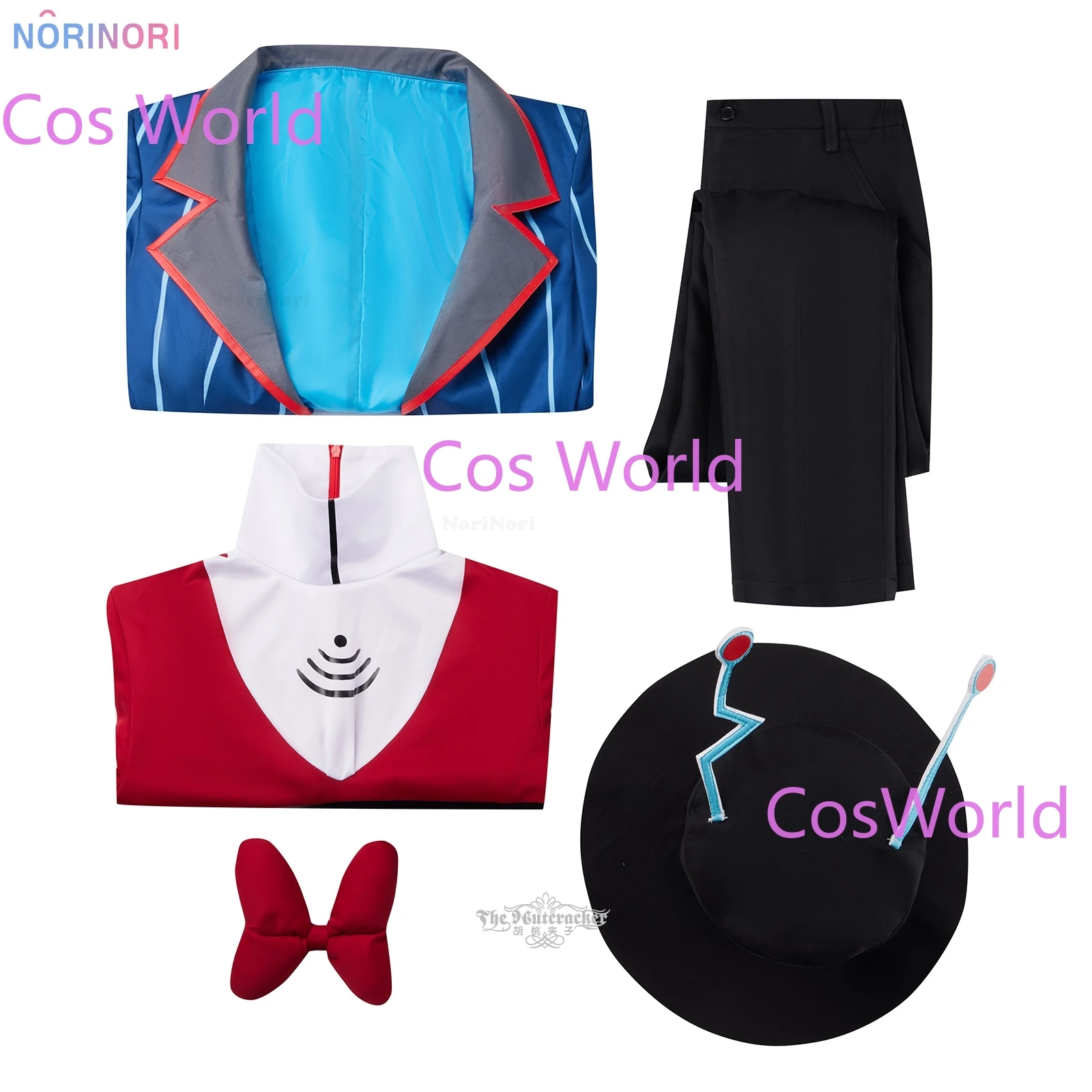 Costume de Cosplay de l'Animé Hazbin Tyx pour Homme, Vêtements Effrayants Imbibés de Démon, Uniforme en Vcedar pour Hôtel, ixd'Halloween