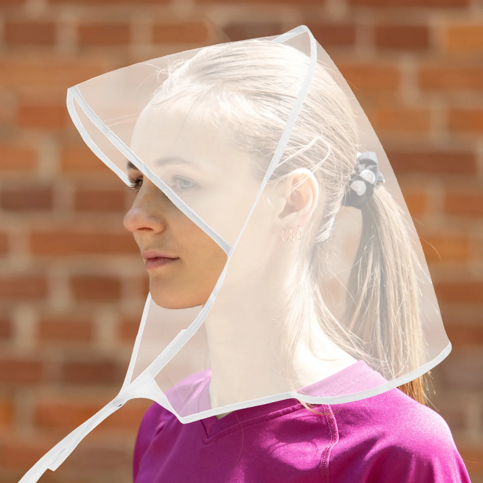 

5pcs Transparent Rainproof Hat Waterproof Pe Bonnet For Hiking Camping Travel Hair Protection Clear Folding Cap Portable