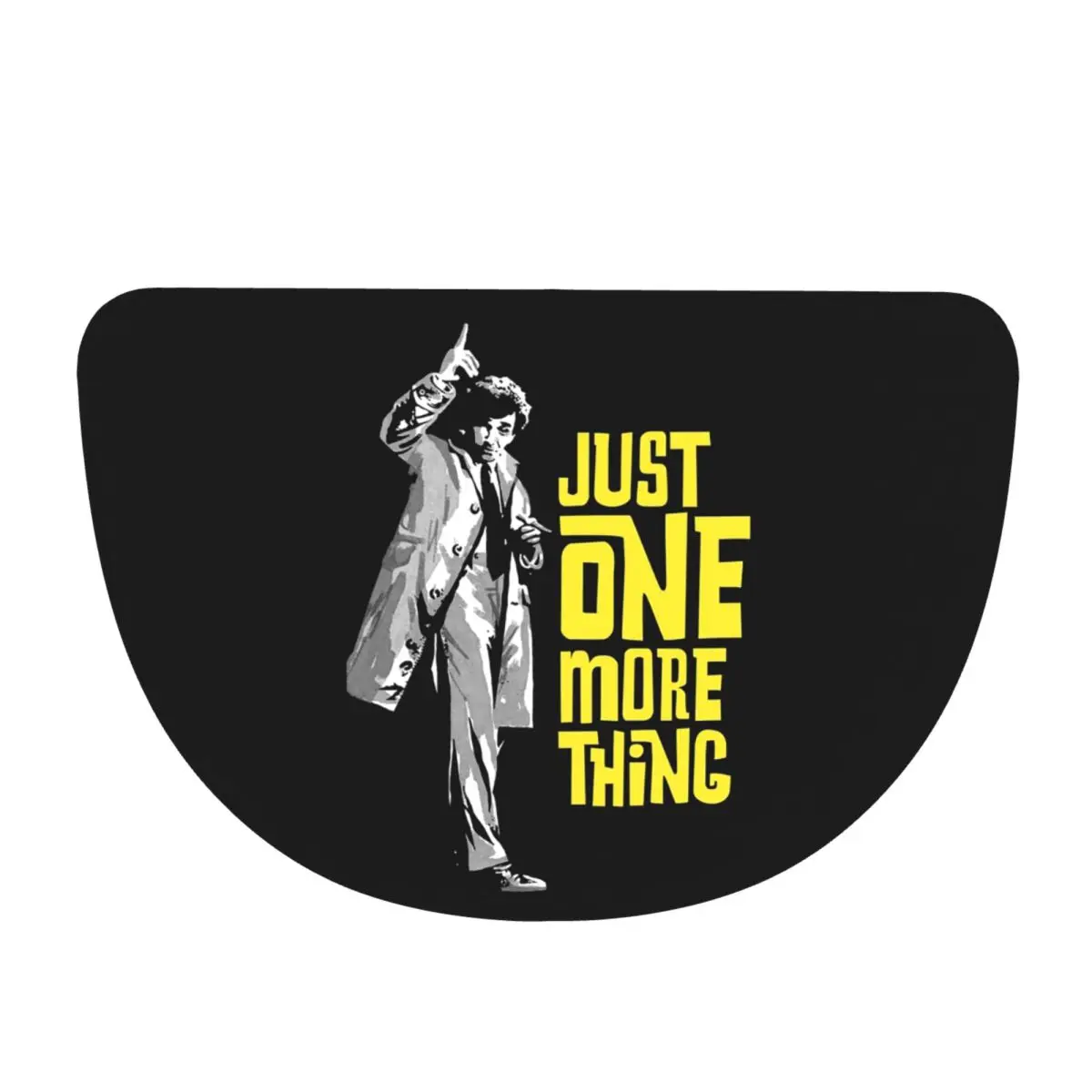 Columbo - Just One More Thing Soft Flannel Half Round Doormat Non Slip Bathroom Mat Absorbent Floor Carpet for Living Room