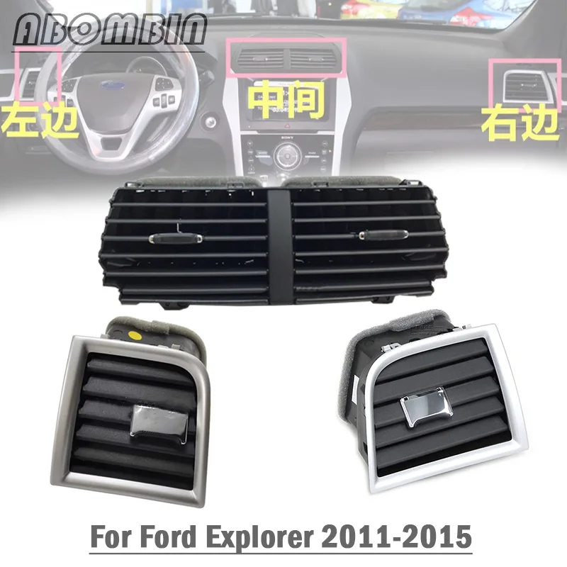 

Side Front Air Vent Dashboard Air Condition Outlet Vent Center Ventilator Grille For Ford Explorer 3.5L 2013 2014 2015