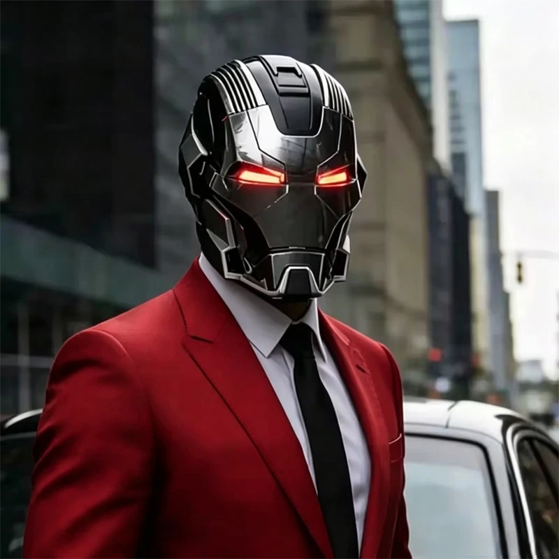 

1:1 Scale Iron Man MK17 Helmet Jarvis Voice Control Electric Wearable Auto Open Close Full Face Helmet Collectible Toy Gift