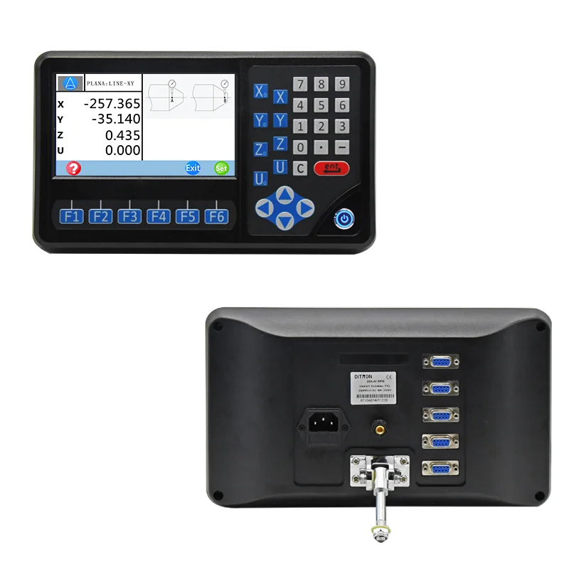 Ditron 4 Axis Dro Digital Readout with 4 PCS 50-1000mm 1um Magentic Scale Encoder Sensor for Milling Lathe Machine