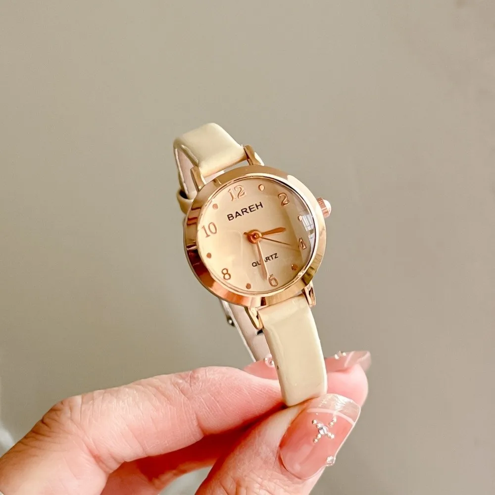 Fashion Leather Strap Watches for Women Circular Water Resistant Wrist Watches Precise Elegant Quartz Watch Female Gifts