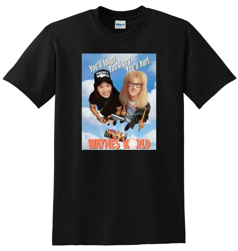 WAYNES WORLD T SHIRT 4k Bluray Dvd Cover Poster Tee Anime Graphic T-shirts For Men Clothing Women Short Sleeve Tees