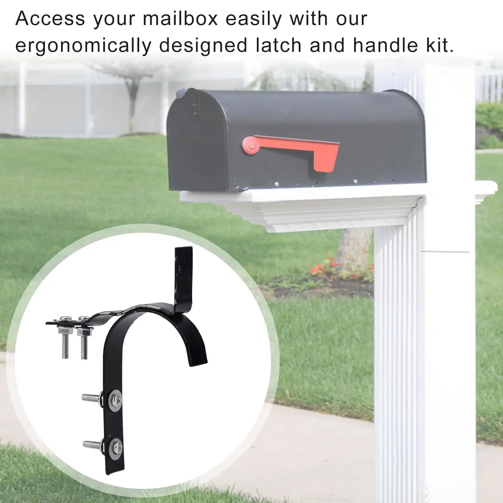 Mailbox Latch and Handle Kit Letter Box Accessories Spare Parts Portable Easy to Install Premium Replace Post Box Latch Kit